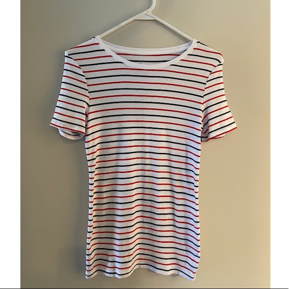 Red, White and Blue Striped Tee
